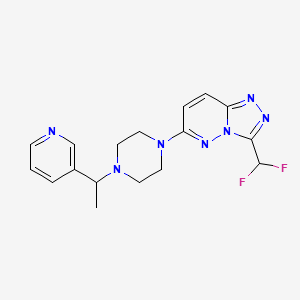 3-(Difluoromethyl)-6-[4-(1-pyridin-3-ylethyl)piperazin-1-yl]-[1,2,4]triazolo[4,3-b]pyridazine