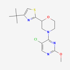 2-(4-Tert-butyl-1,3-thiazol-2-yl)-4-(5-chloro-2-methoxypyrimidin-4-yl)morpholine