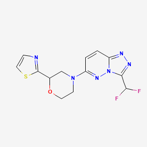 4-[3-(Difluoromethyl)-[1,2,4]triazolo[4,3-b]pyridazin-6-yl]-2-(1,3-thiazol-2-yl)morpholine