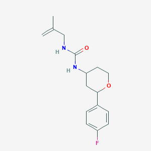 1-[2-(4-Fluorophenyl)oxan-4-yl]-3-(2-methylprop-2-enyl)urea