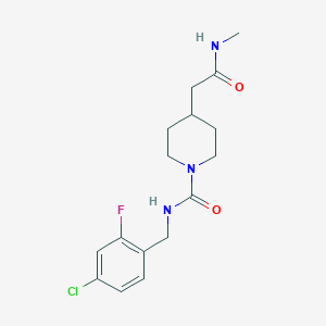 N-[(4-chloro-2-fluorophenyl)methyl]-4-[2-(methylamino)-2-oxoethyl]piperidine-1-carboxamide