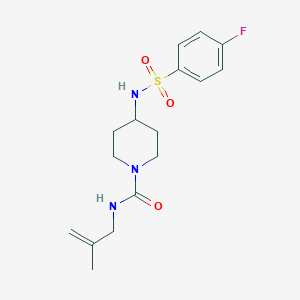 4-[(4-fluorophenyl)sulfonylamino]-N-(2-methylprop-2-enyl)piperidine-1-carboxamide