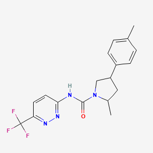 2-methyl-4-(4-methylphenyl)-N-[6-(trifluoromethyl)pyridazin-3-yl]pyrrolidine-1-carboxamide