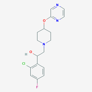 1-(2-Chloro-4-fluorophenyl)-2-(4-pyrazin-2-yloxypiperidin-1-yl)ethanol