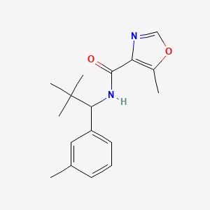 N-[2,2-dimethyl-1-(3-methylphenyl)propyl]-5-methyl-1,3-oxazole-4-carboxamide