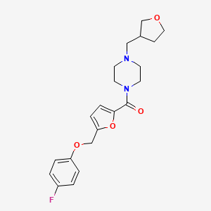 [5-[(4-Fluorophenoxy)methyl]furan-2-yl]-[4-(oxolan-3-ylmethyl)piperazin-1-yl]methanone