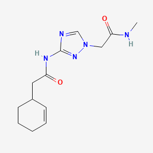 2-cyclohex-2-en-1-yl-N-[1-[2-(methylamino)-2-oxoethyl]-1,2,4-triazol-3-yl]acetamide