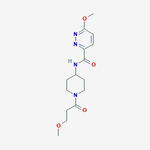 6-methoxy-N-[1-(3-methoxypropanoyl)piperidin-4-yl]pyridazine-3-carboxamide