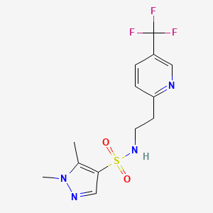 1,5-dimethyl-N-[2-[5-(trifluoromethyl)pyridin-2-yl]ethyl]pyrazole-4-sulfonamide