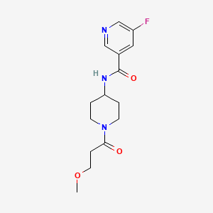 5-fluoro-N-[1-(3-methoxypropanoyl)piperidin-4-yl]pyridine-3-carboxamide