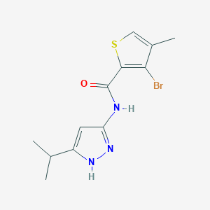 3-bromo-4-methyl-N-(5-propan-2-yl-1H-pyrazol-3-yl)thiophene-2-carboxamide