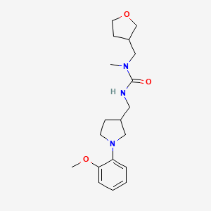 3-[[1-(2-Methoxyphenyl)pyrrolidin-3-yl]methyl]-1-methyl-1-(oxolan-3-ylmethyl)urea