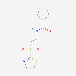 N-[2-(1,3-thiazol-2-ylsulfonyl)ethyl]cyclopentanecarboxamide