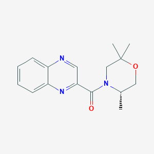 molecular formula C16H19N3O2 B7077804 quinoxalin-2-yl-[(5S)-2,2,5-trimethylmorpholin-4-yl]methanone 