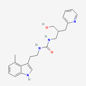 1-[2-(hydroxymethyl)-3-pyridin-2-ylpropyl]-3-[2-(4-methyl-1H-indol-3-yl)ethyl]urea