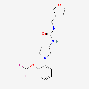 3-[1-[2-(Difluoromethoxy)phenyl]pyrrolidin-3-yl]-1-methyl-1-(oxolan-3-ylmethyl)urea