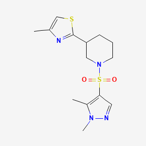 2-[1-(1,5-Dimethylpyrazol-4-yl)sulfonylpiperidin-3-yl]-4-methyl-1,3-thiazole