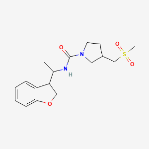 N-[1-(2,3-dihydro-1-benzofuran-3-yl)ethyl]-3-(methylsulfonylmethyl)pyrrolidine-1-carboxamide