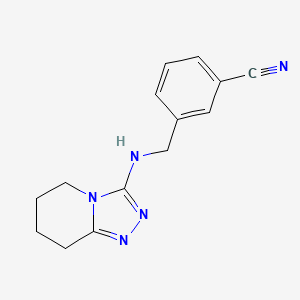 3-[(5,6,7,8-Tetrahydro-[1,2,4]triazolo[4,3-a]pyridin-3-ylamino)methyl]benzonitrile