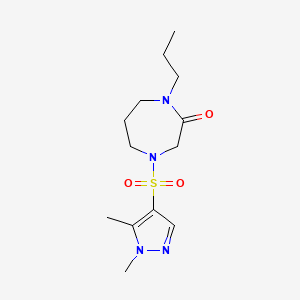 4-(1,5-Dimethylpyrazol-4-yl)sulfonyl-1-propyl-1,4-diazepan-2-one