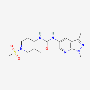 1-(1,3-Dimethylpyrazolo[3,4-b]pyridin-5-yl)-3-(3-methyl-1-methylsulfonylpiperidin-4-yl)urea