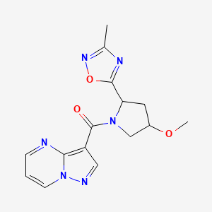 [4-Methoxy-2-(3-methyl-1,2,4-oxadiazol-5-yl)pyrrolidin-1-yl]-pyrazolo[1,5-a]pyrimidin-3-ylmethanone