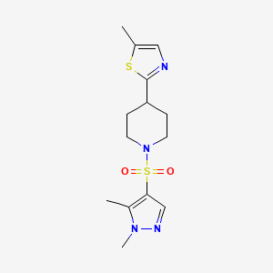 2-[1-(1,5-Dimethylpyrazol-4-yl)sulfonylpiperidin-4-yl]-5-methyl-1,3-thiazole