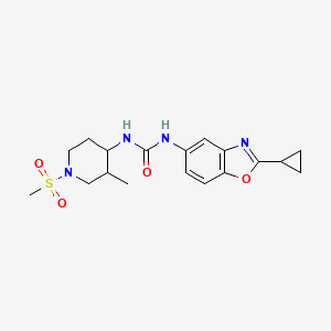 1-(2-Cyclopropyl-1,3-benzoxazol-5-yl)-3-(3-methyl-1-methylsulfonylpiperidin-4-yl)urea