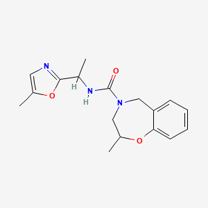 2-methyl-N-[1-(5-methyl-1,3-oxazol-2-yl)ethyl]-3,5-dihydro-2H-1,4-benzoxazepine-4-carboxamide