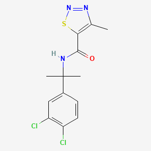 N-[2-(3,4-dichlorophenyl)propan-2-yl]-4-methylthiadiazole-5-carboxamide