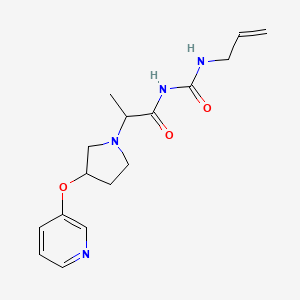 N-(prop-2-enylcarbamoyl)-2-(3-pyridin-3-yloxypyrrolidin-1-yl)propanamide