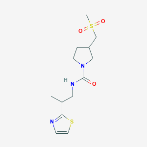 3-(methylsulfonylmethyl)-N-[2-(1,3-thiazol-2-yl)propyl]pyrrolidine-1-carboxamide