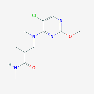 3-[(5-chloro-2-methoxypyrimidin-4-yl)-methylamino]-N,2-dimethylpropanamide