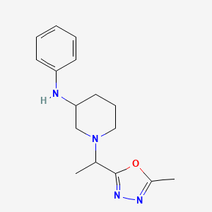 1-[1-(5-methyl-1,3,4-oxadiazol-2-yl)ethyl]-N-phenylpiperidin-3-amine