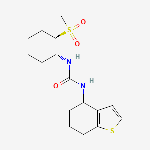 1-[(1R,2R)-2-methylsulfonylcyclohexyl]-3-(4,5,6,7-tetrahydro-1-benzothiophen-4-yl)urea