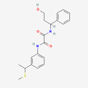 N'-(3-hydroxy-1-phenylpropyl)-N-[3-(1-methylsulfanylethyl)phenyl]oxamide