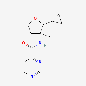 N-(2-cyclopropyl-3-methyloxolan-3-yl)pyrimidine-4-carboxamide