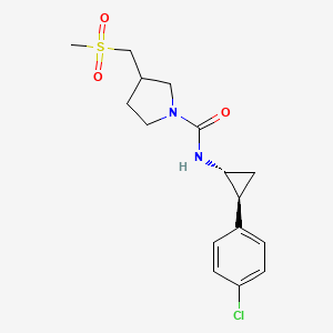 N-[(1R,2S)-2-(4-chlorophenyl)cyclopropyl]-3-(methylsulfonylmethyl)pyrrolidine-1-carboxamide