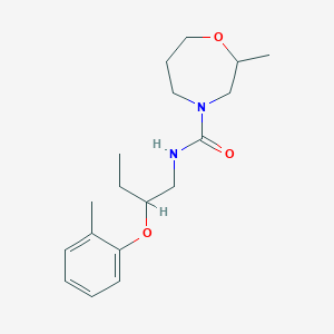 2-methyl-N-[2-(2-methylphenoxy)butyl]-1,4-oxazepane-4-carboxamide