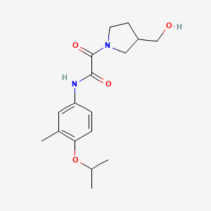 2-[3-(hydroxymethyl)pyrrolidin-1-yl]-N-(3-methyl-4-propan-2-yloxyphenyl)-2-oxoacetamide