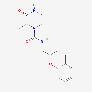 2-methyl-N-[2-(2-methylphenoxy)butyl]-3-oxopiperazine-1-carboxamide