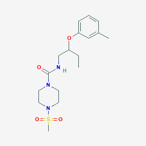 N-[2-(3-methylphenoxy)butyl]-4-methylsulfonylpiperazine-1-carboxamide