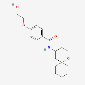 4-(2-hydroxyethoxy)-N-(1-oxaspiro[5.5]undecan-4-yl)benzamide