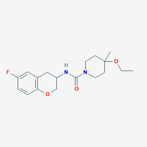 4-ethoxy-N-(6-fluoro-3,4-dihydro-2H-chromen-3-yl)-4-methylpiperidine-1-carboxamide