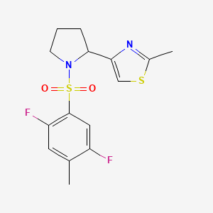 4-[1-(2,5-Difluoro-4-methylphenyl)sulfonylpyrrolidin-2-yl]-2-methyl-1,3-thiazole