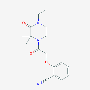 2-[2-(4-Ethyl-2,2-dimethyl-3-oxopiperazin-1-yl)-2-oxoethoxy]benzonitrile