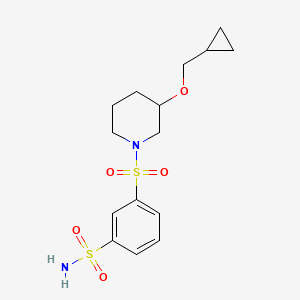 3-[3-(Cyclopropylmethoxy)piperidin-1-yl]sulfonylbenzenesulfonamide