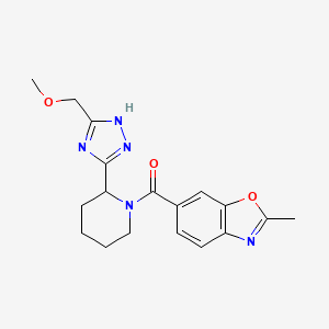 [2-[5-(methoxymethyl)-1H-1,2,4-triazol-3-yl]piperidin-1-yl]-(2-methyl-1,3-benzoxazol-6-yl)methanone