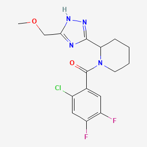 (2-chloro-4,5-difluorophenyl)-[2-[5-(methoxymethyl)-1H-1,2,4-triazol-3-yl]piperidin-1-yl]methanone