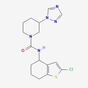 N-(2-chloro-4,5,6,7-tetrahydro-1-benzothiophen-4-yl)-3-(1,2,4-triazol-1-yl)piperidine-1-carboxamide